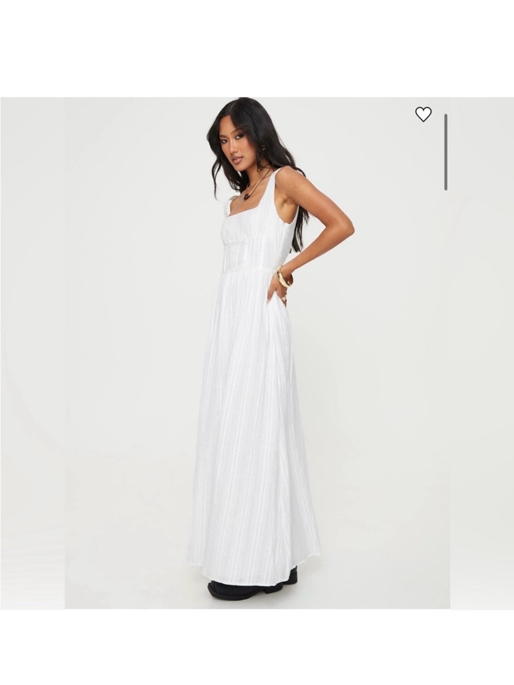 Princess Polly Lorinda White Maxi Dress - Picture 3 of 6